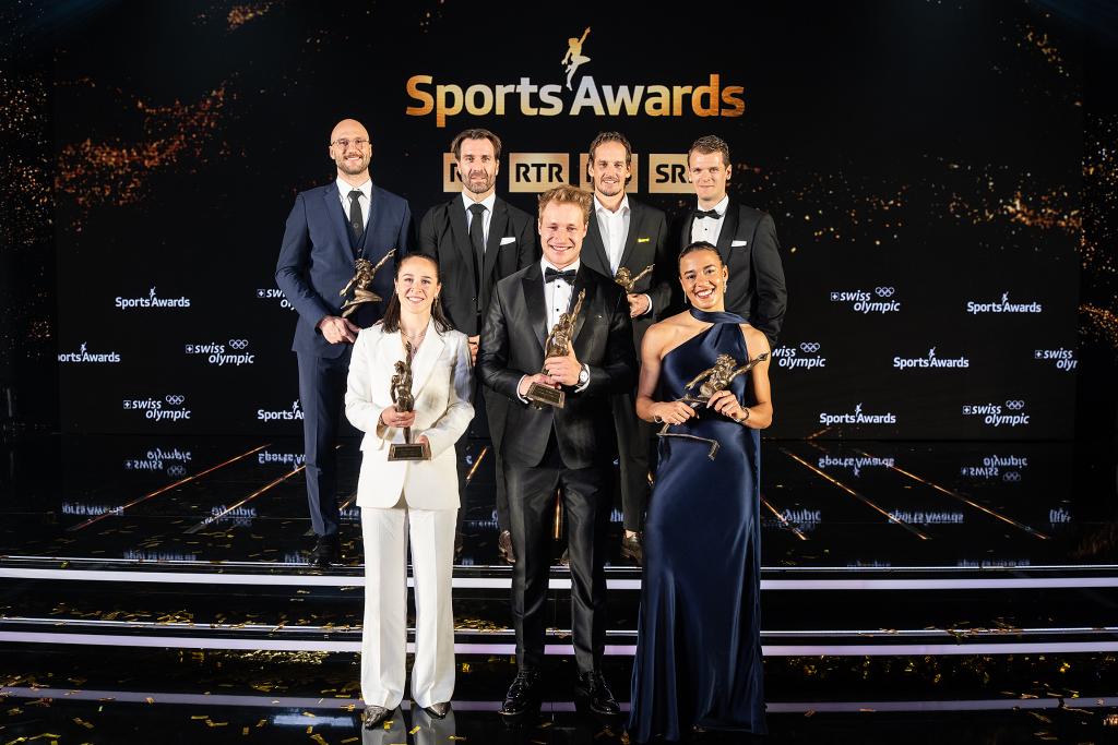 Sports Awards 2025 Marco Odermatt, Sportler des Jahres, und Ditaji Kambundji, Sportlerin des JahresSports Awards 2025 29.3.2026 Copyright: SRF/Valeriano Di Domenico